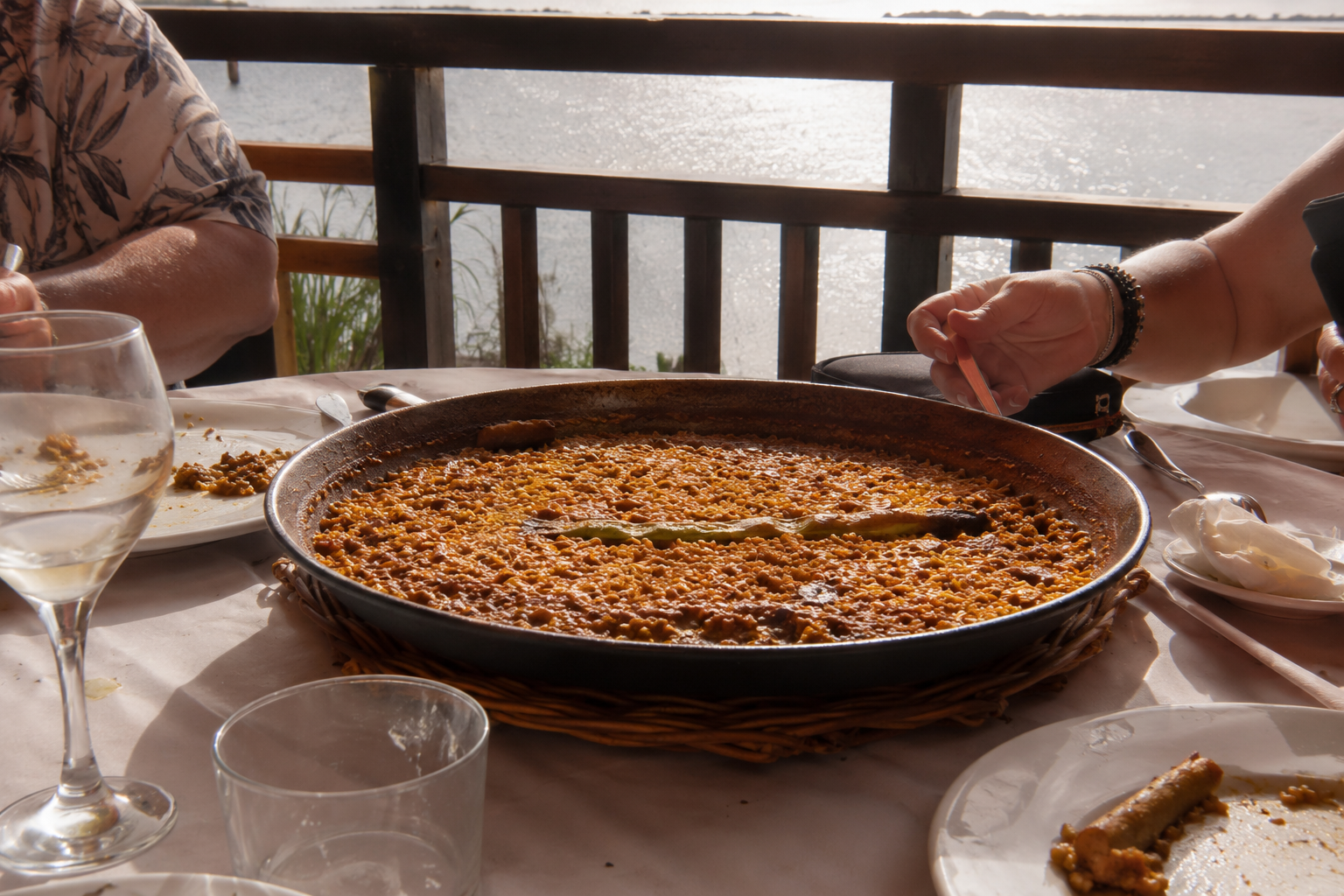 Paella at Casa Salvador, lagoon-side